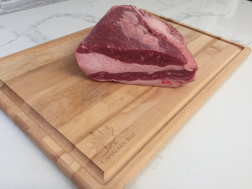 Beef brisket on a cutting board 